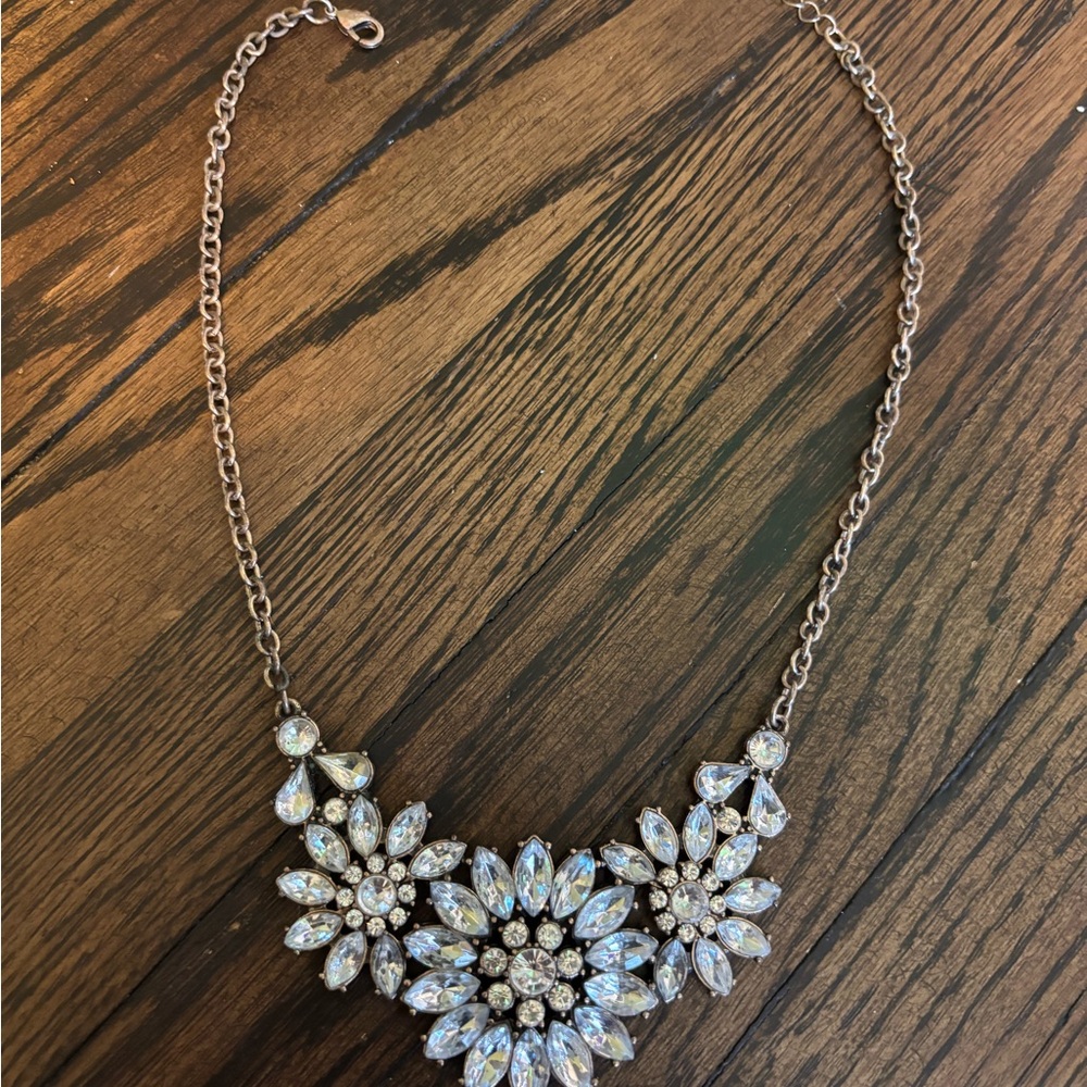 Floral Faux Crystal Necklace